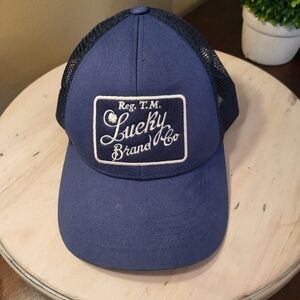 Lucky Brand Men’s Navy Blue Truckers Hat Adjustable Mesh